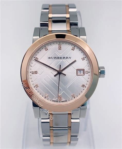 burberry ladies the city watch bu9127|Burberry The City Ladies Two Tone Crystal Watch BU9127.